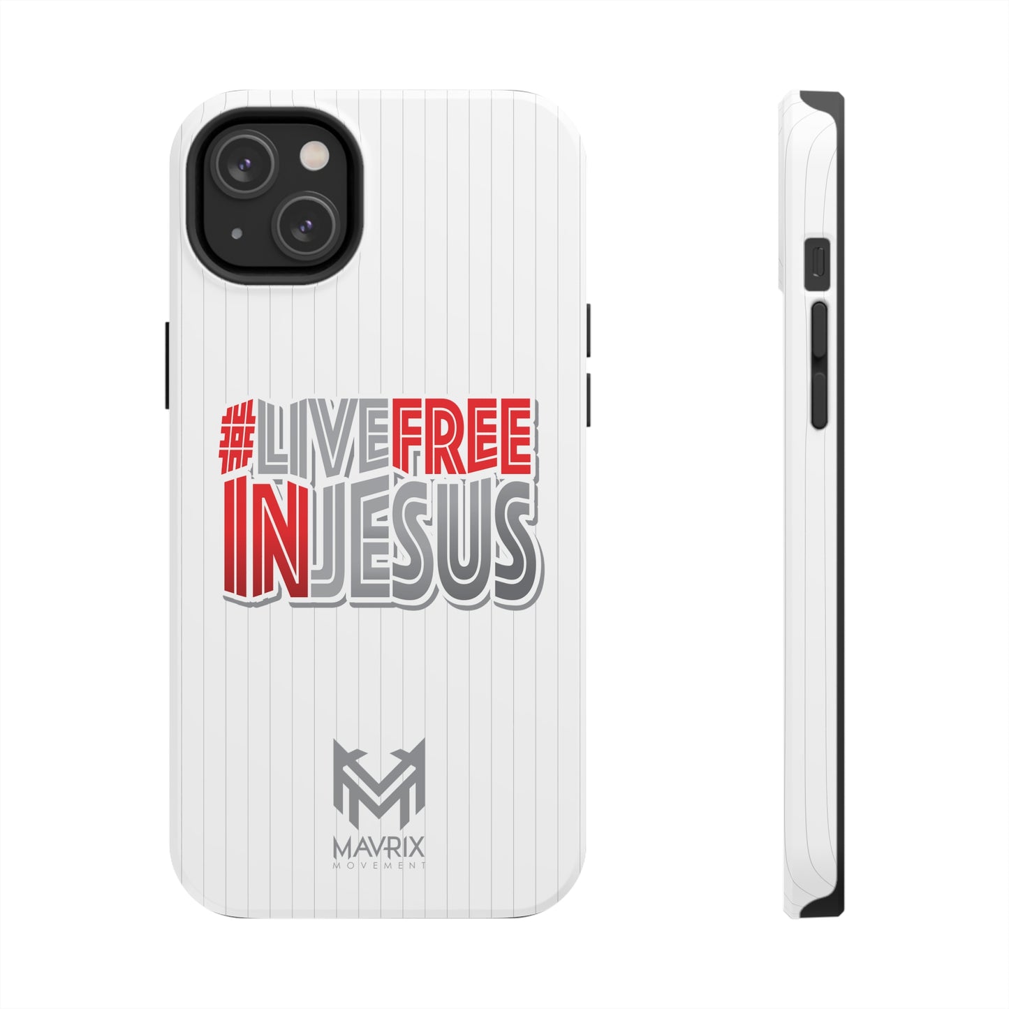 Mavrix #LIVEFREEINJESUS Pinstripe - Case Mate Tough Phone Cases