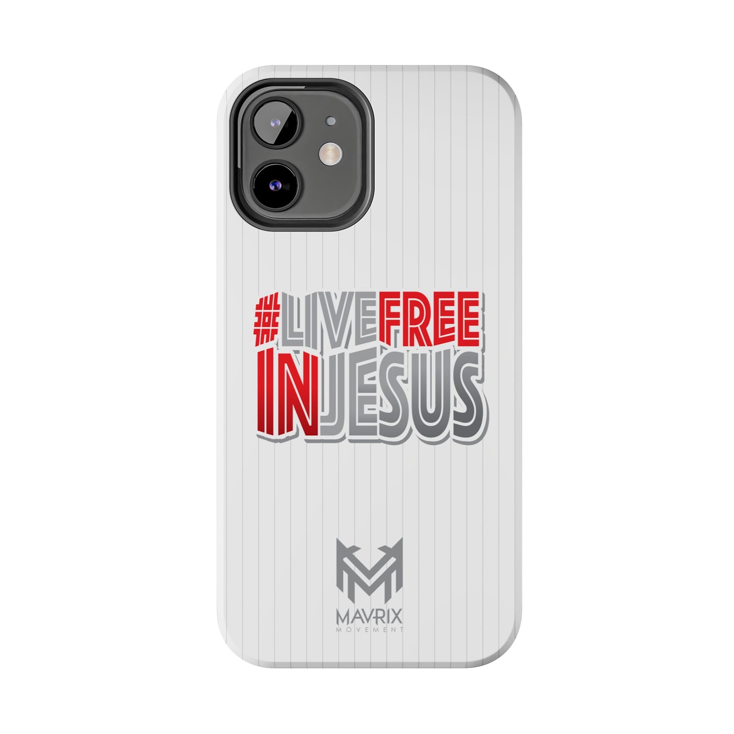 Mavrix #LIVEFREEINJESUS Pinstripe - Case Mate Tough Phone Cases