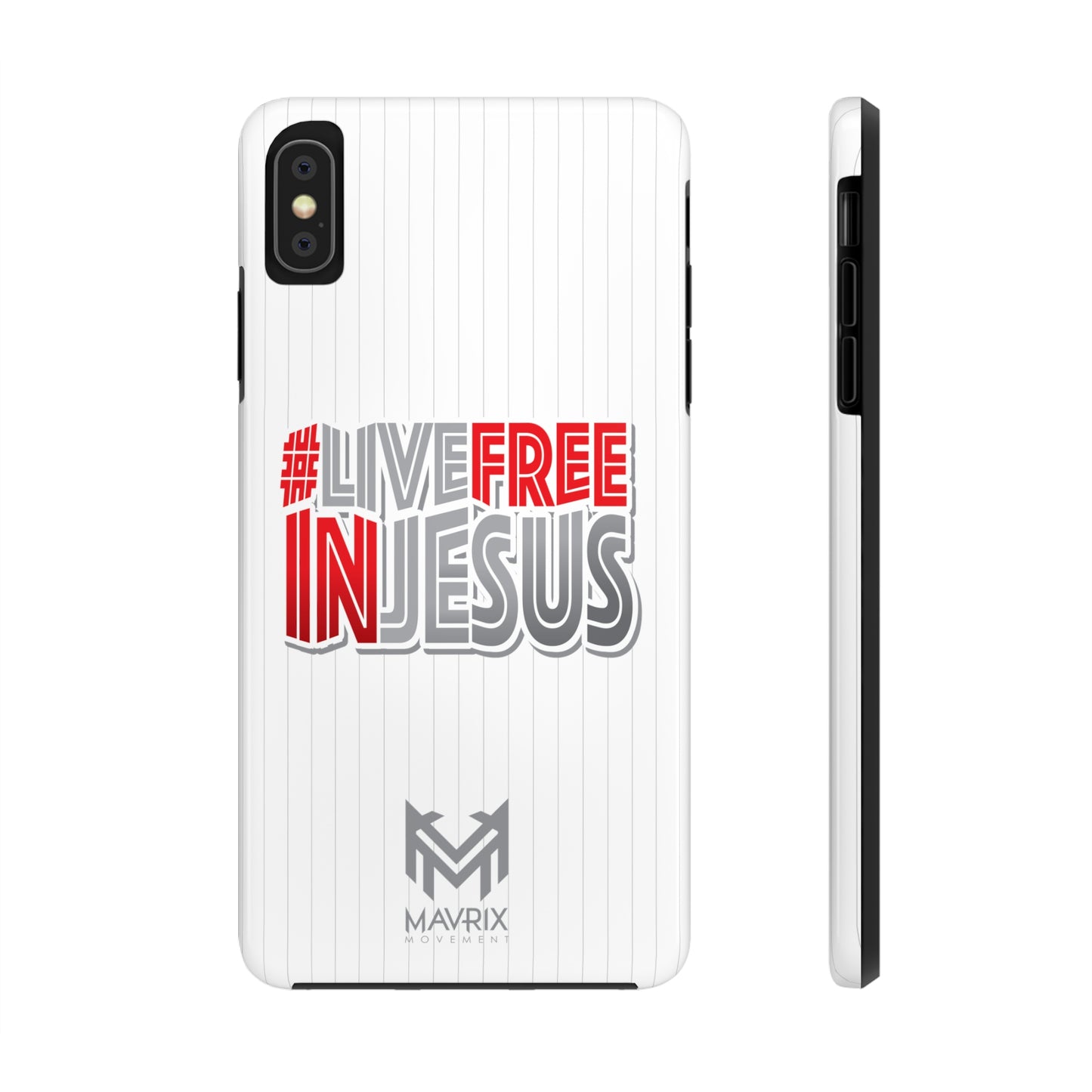 Mavrix #LIVEFREEINJESUS Pinstripe - Case Mate Tough Phone Cases