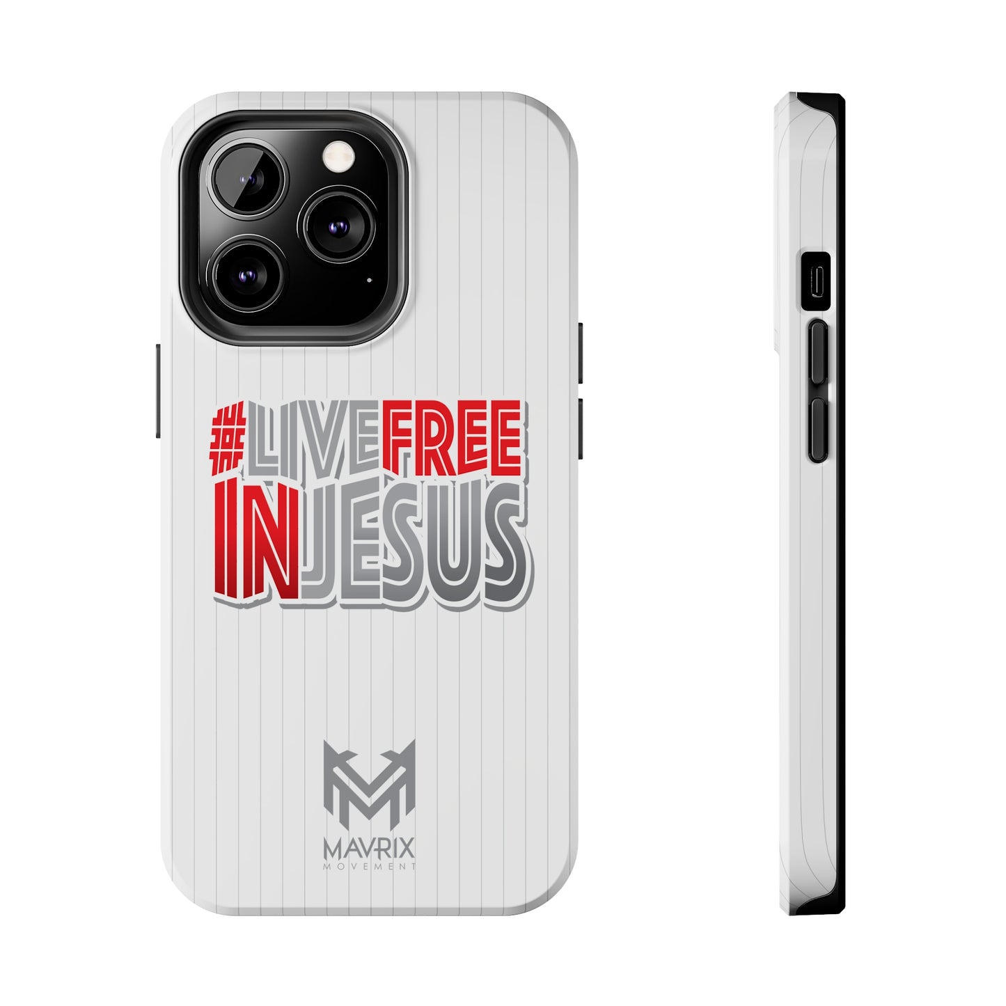 Mavrix #LIVEFREEINJESUS Pinstripe - Case Mate Tough Phone Cases