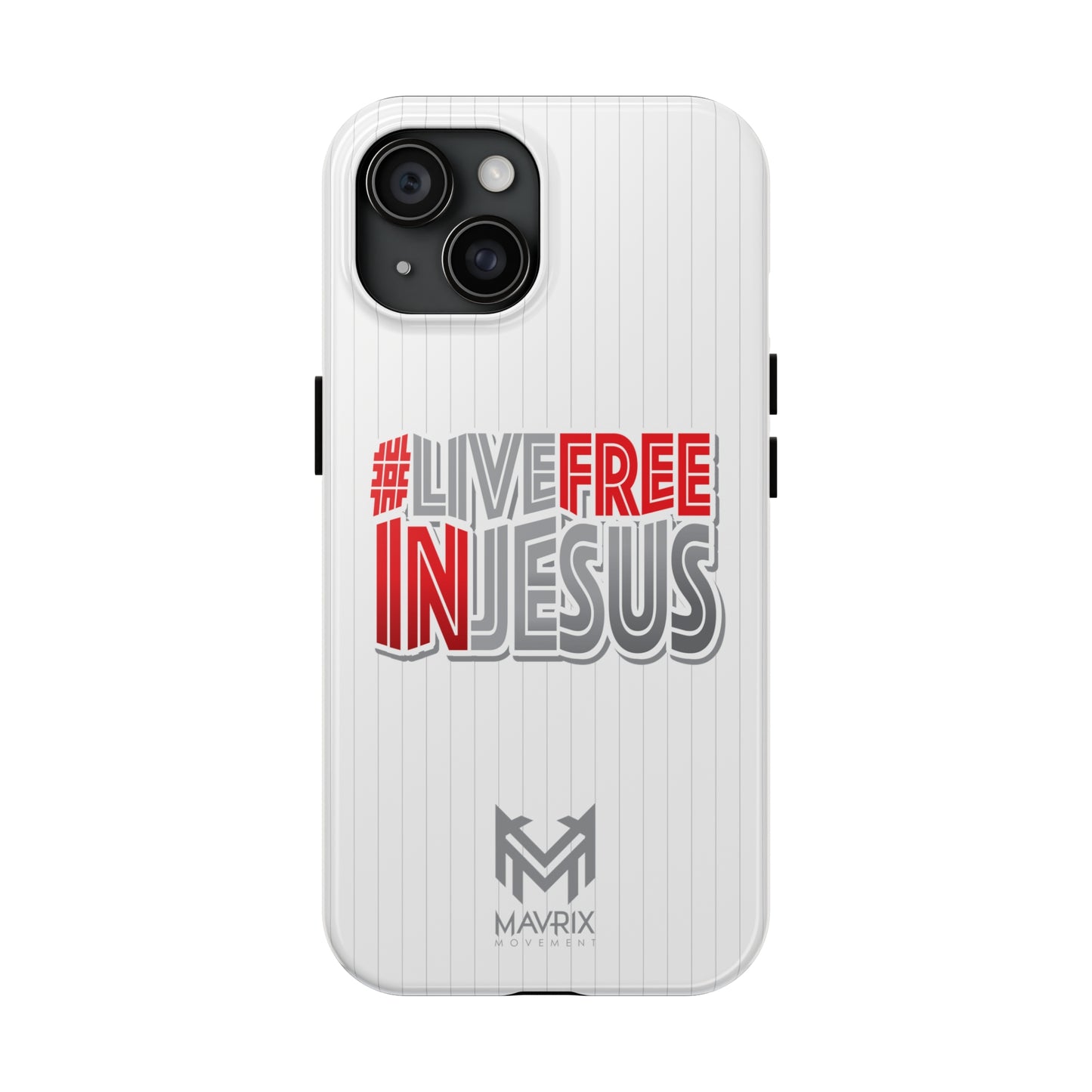 Mavrix #LIVEFREEINJESUS Pinstripe - Case Mate Tough Phone Cases