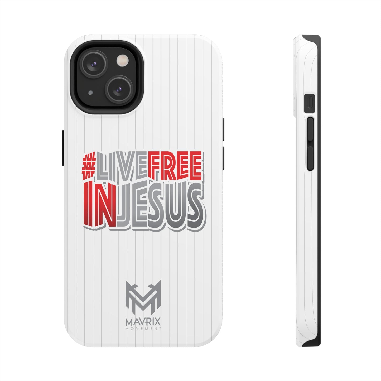 Mavrix #LIVEFREEINJESUS Pinstripe - Case Mate Tough Phone Cases