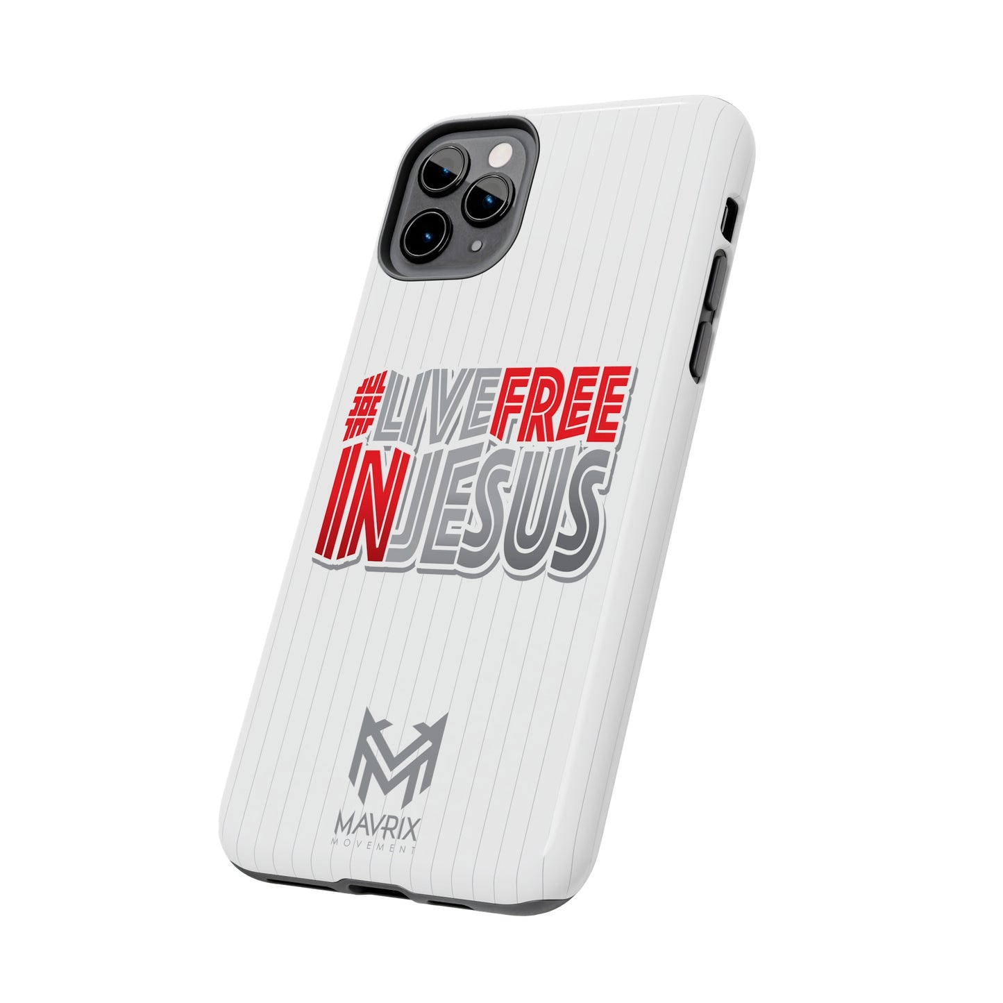 Mavrix #LIVEFREEINJESUS Pinstripe - Case Mate Tough Phone Cases