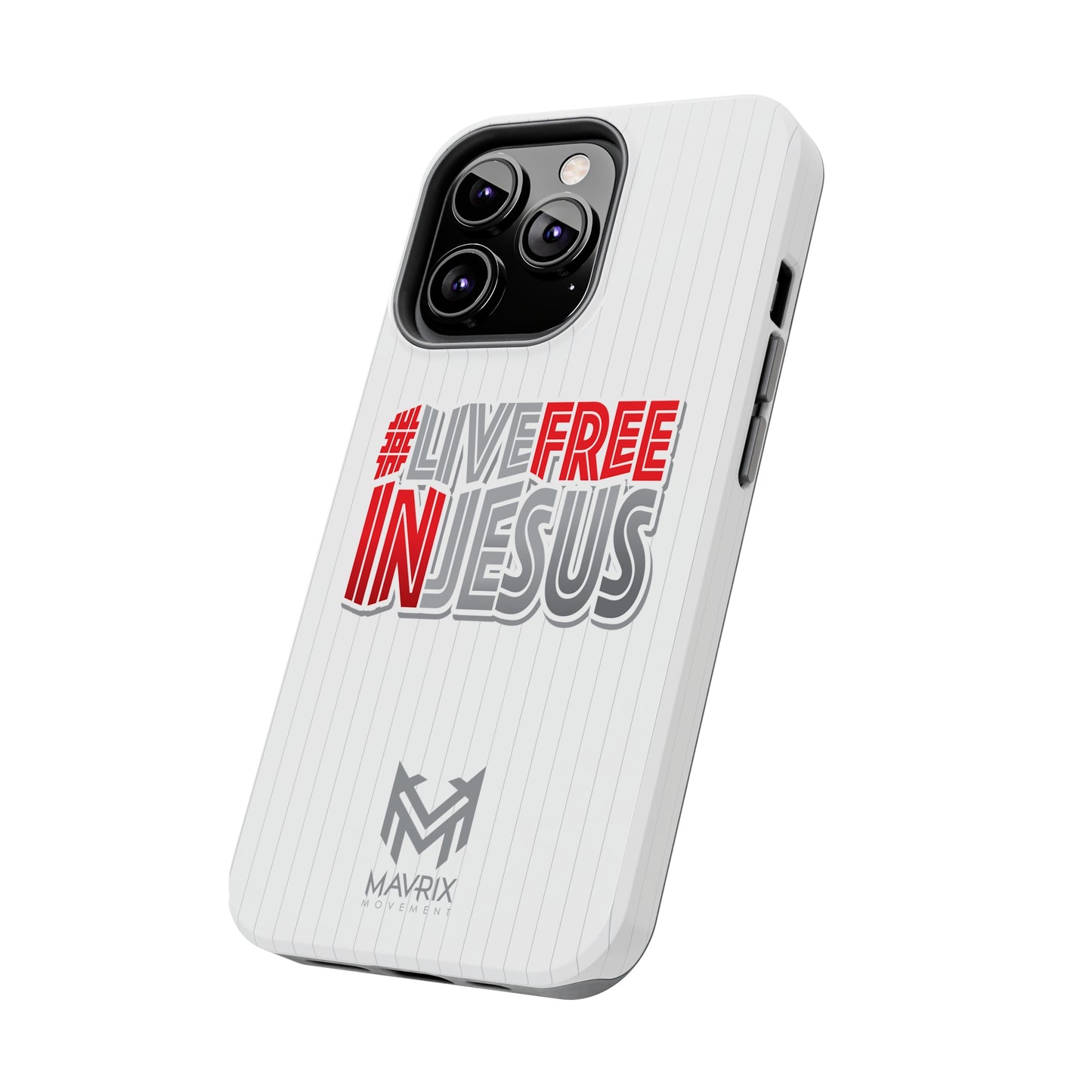 Mavrix #LIVEFREEINJESUS Pinstripe - Case Mate Tough Phone Cases