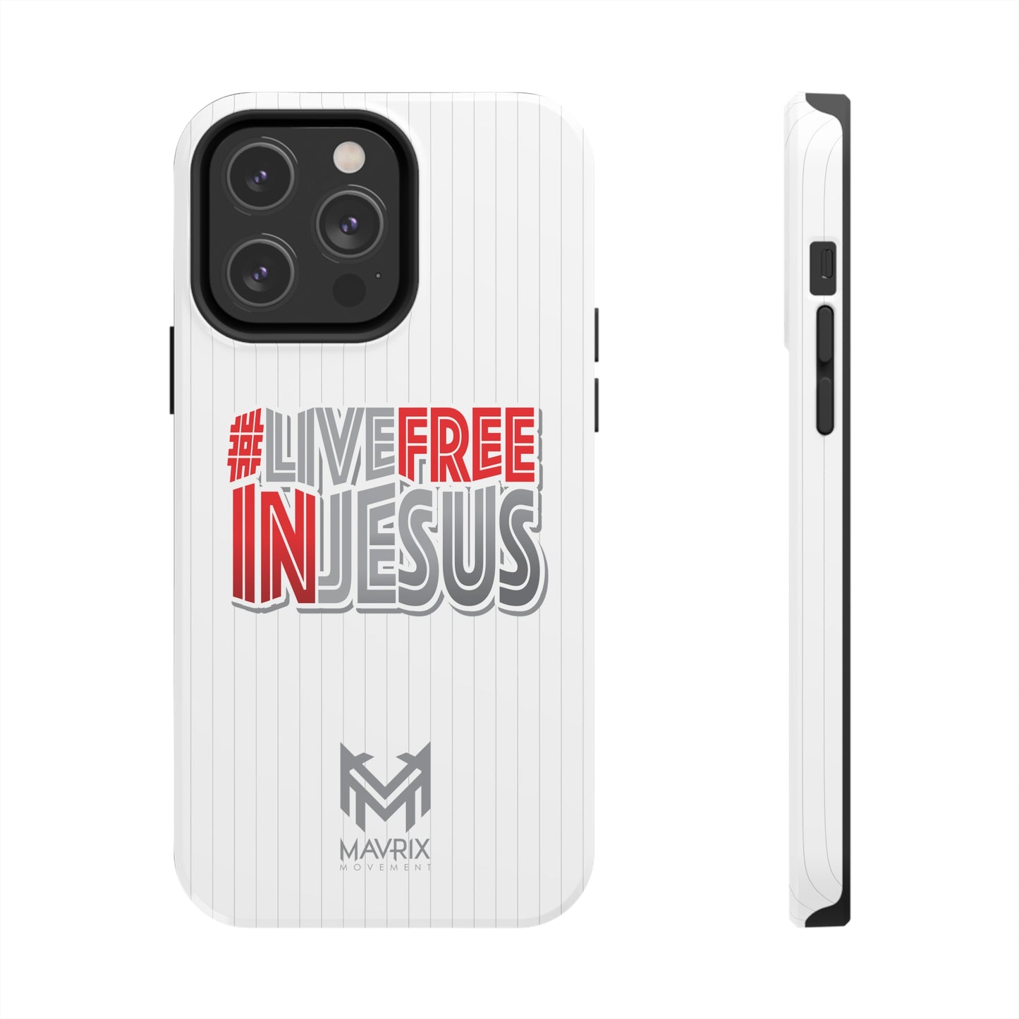 Mavrix #LIVEFREEINJESUS Pinstripe - Case Mate Tough Phone Cases