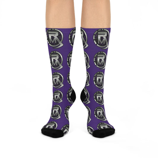 Reveil Music Logo DTG Crew Socks (Purple)