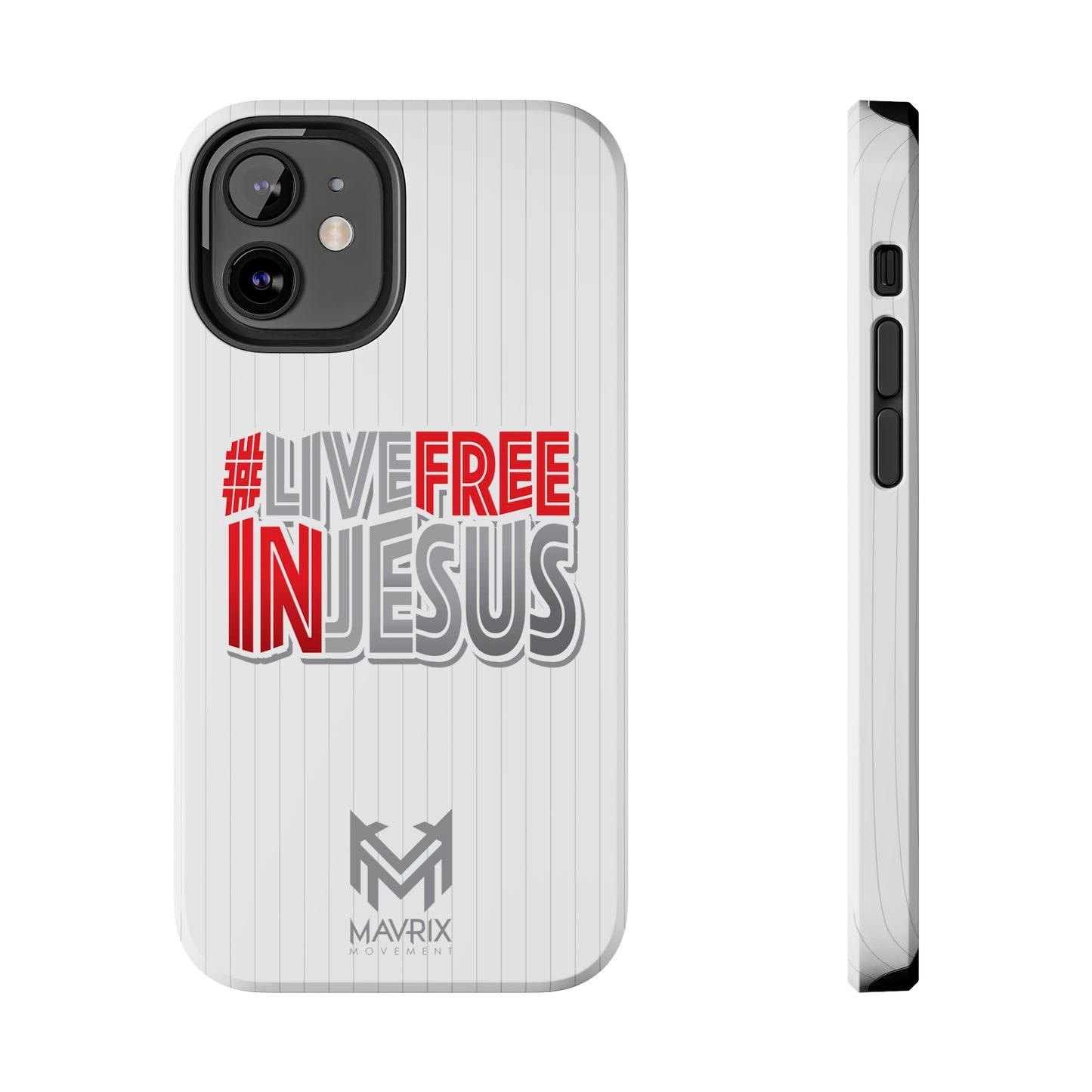 Mavrix #LIVEFREEINJESUS Pinstripe - Case Mate Tough Phone Cases