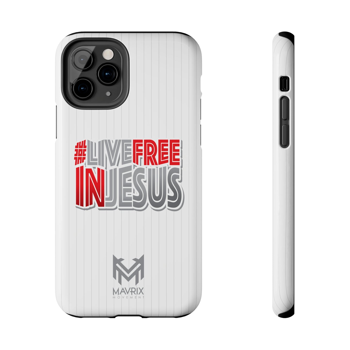 Mavrix #LIVEFREEINJESUS Pinstripe - Case Mate Tough Phone Cases