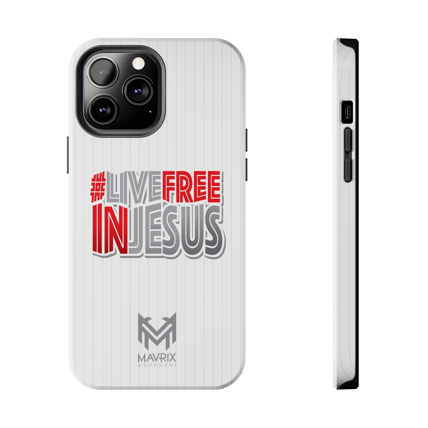 Mavrix #LIVEFREEINJESUS Pinstripe - Case Mate Tough Phone Cases