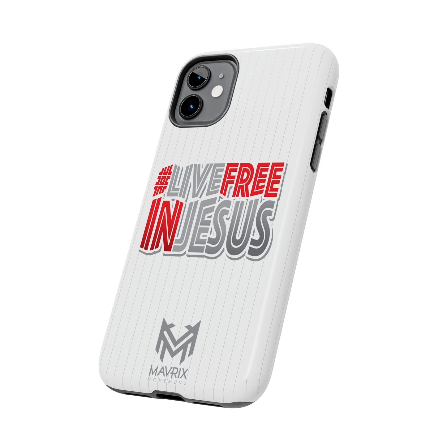 Mavrix #LIVEFREEINJESUS Pinstripe - Case Mate Tough Phone Cases