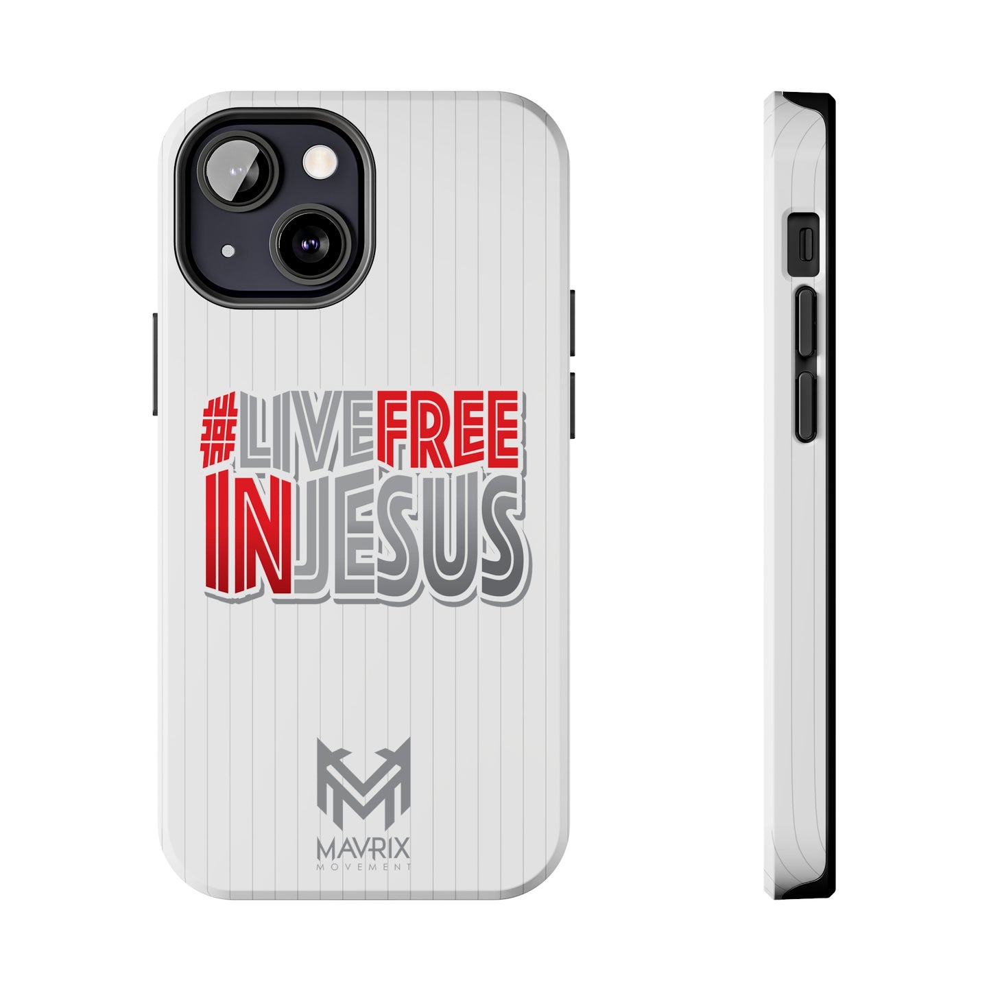 Mavrix #LIVEFREEINJESUS Pinstripe - Case Mate Tough Phone Cases