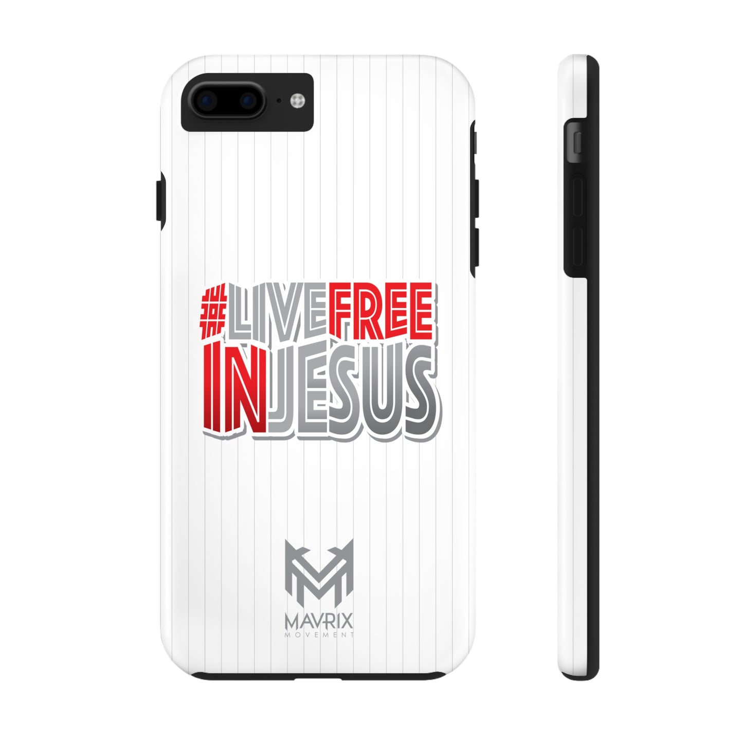 Mavrix #LIVEFREEINJESUS Pinstripe - Case Mate Tough Phone Cases