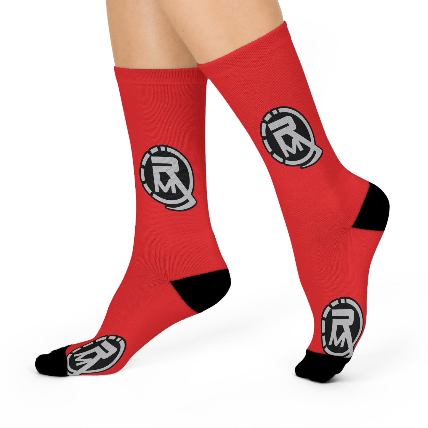 Simply Reveil Logo DTG Crew Socks (Red)
