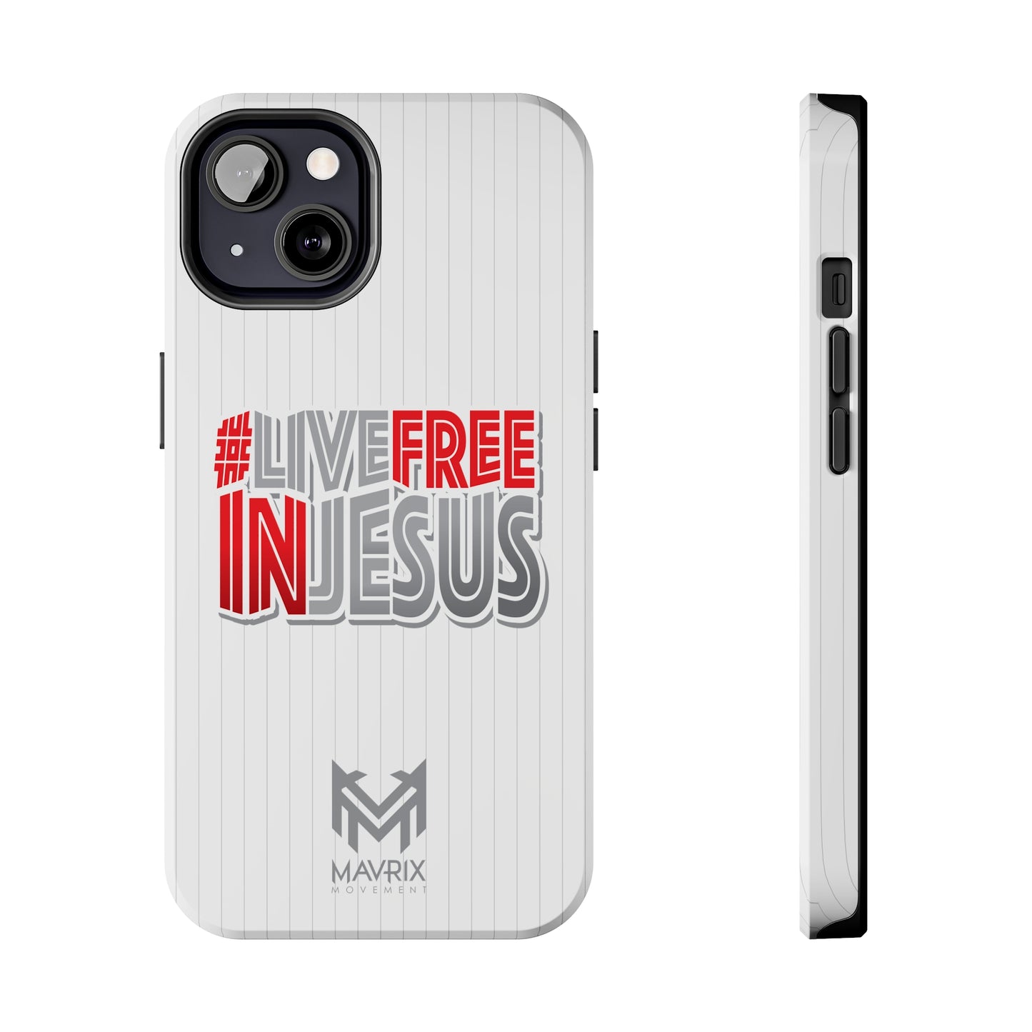 Mavrix #LIVEFREEINJESUS Pinstripe - Case Mate Tough Phone Cases