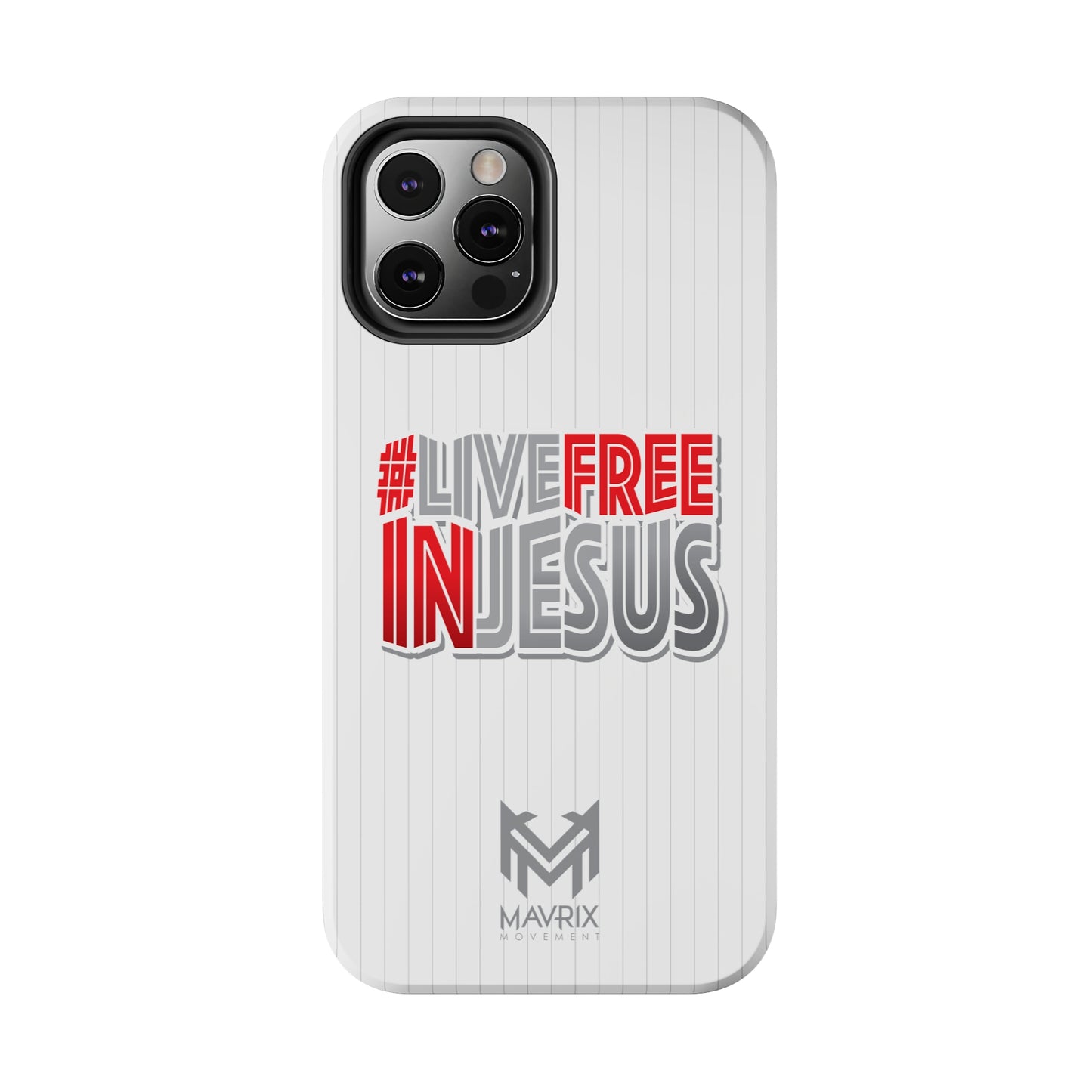 Mavrix #LIVEFREEINJESUS Pinstripe - Case Mate Tough Phone Cases