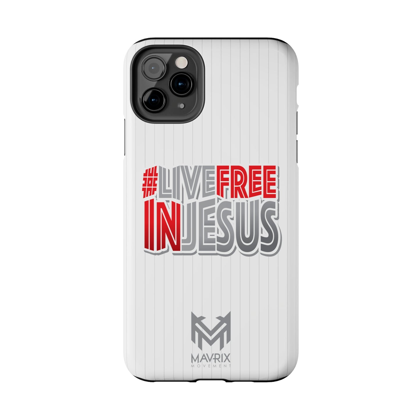 Mavrix #LIVEFREEINJESUS Pinstripe - Case Mate Tough Phone Cases