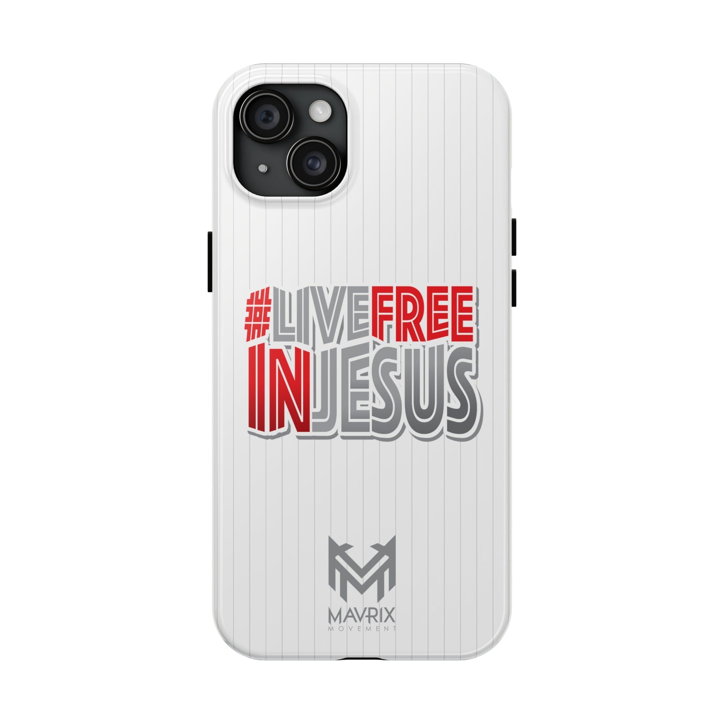 Mavrix #LIVEFREEINJESUS Pinstripe - Case Mate Tough Phone Cases