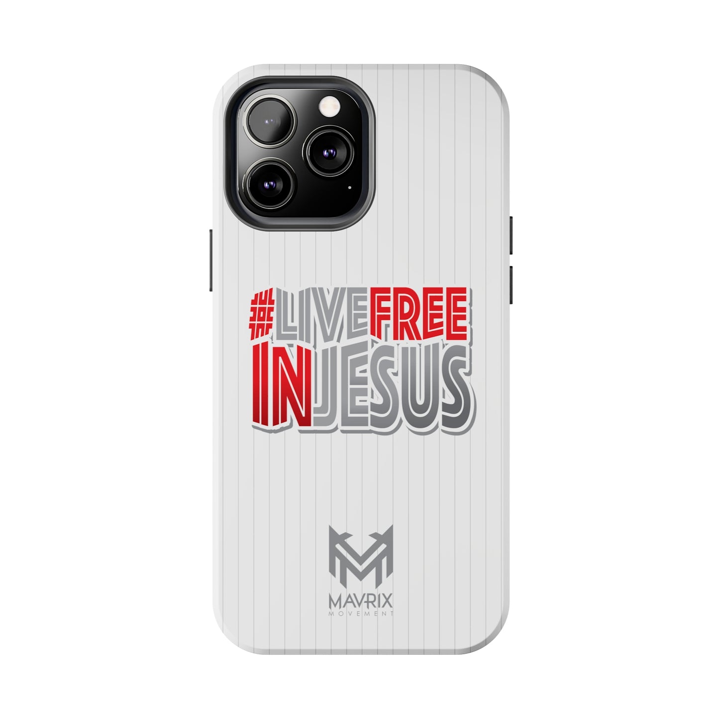 Mavrix #LIVEFREEINJESUS Pinstripe - Case Mate Tough Phone Cases