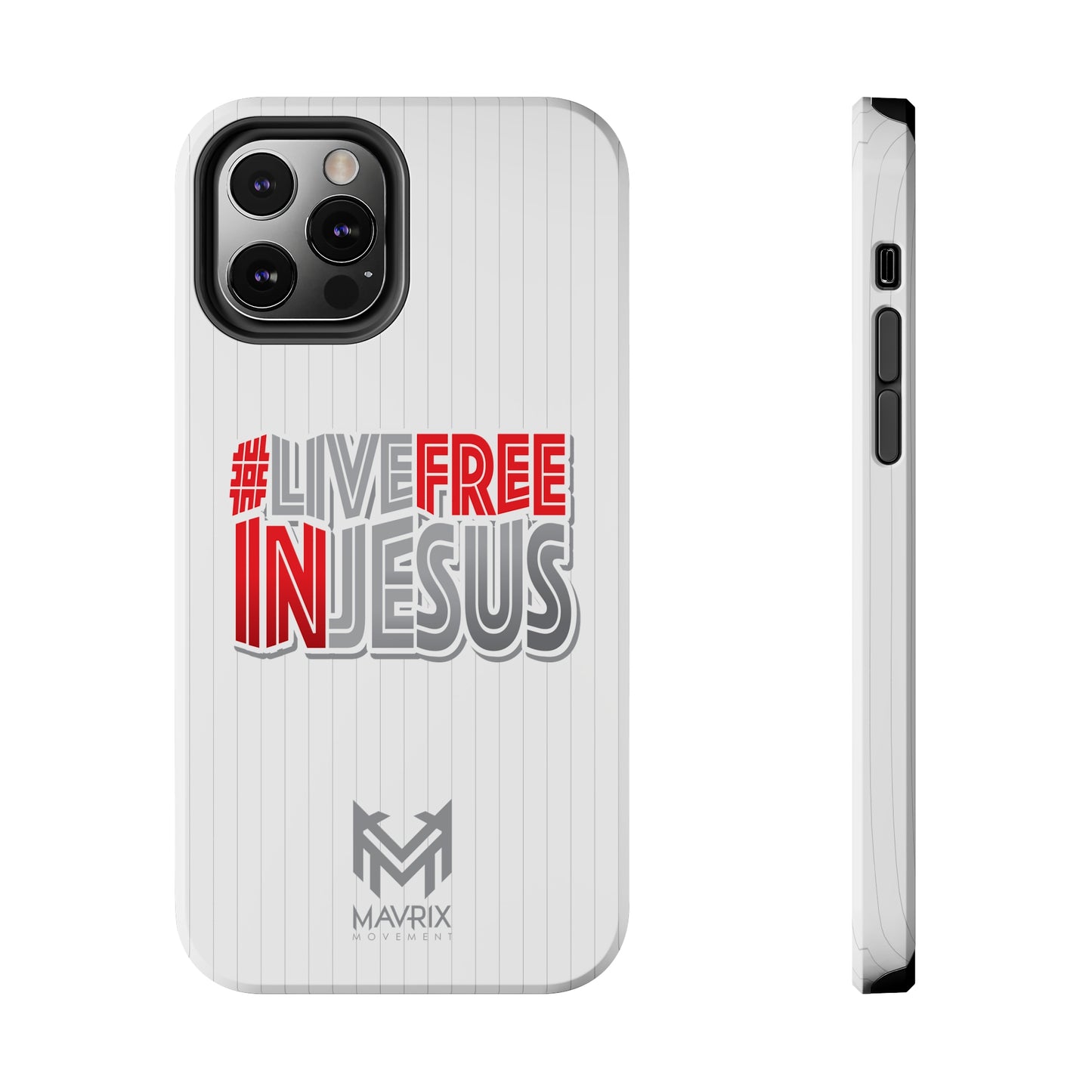 Mavrix #LIVEFREEINJESUS Pinstripe - Case Mate Tough Phone Cases