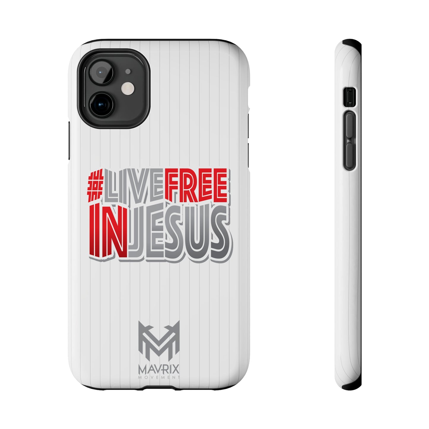 Mavrix #LIVEFREEINJESUS Pinstripe - Case Mate Tough Phone Cases