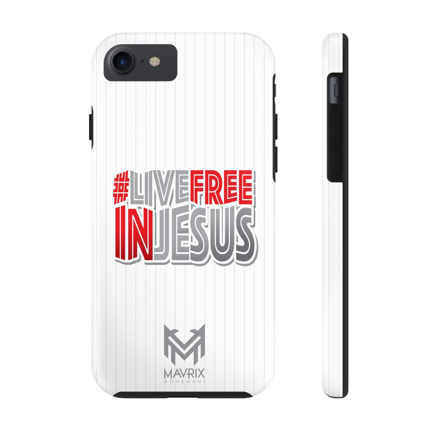 Mavrix #LIVEFREEINJESUS Pinstripe - Case Mate Tough Phone Cases