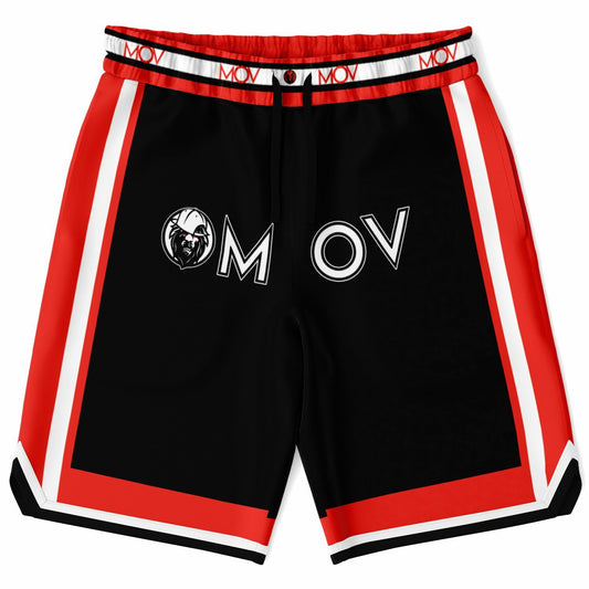MOV Black-Red Basketball Shorts