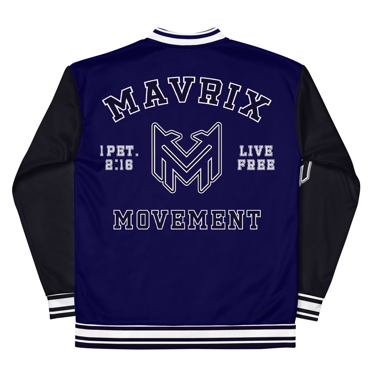 Mavrix Varsity Navy Bomber Jacket