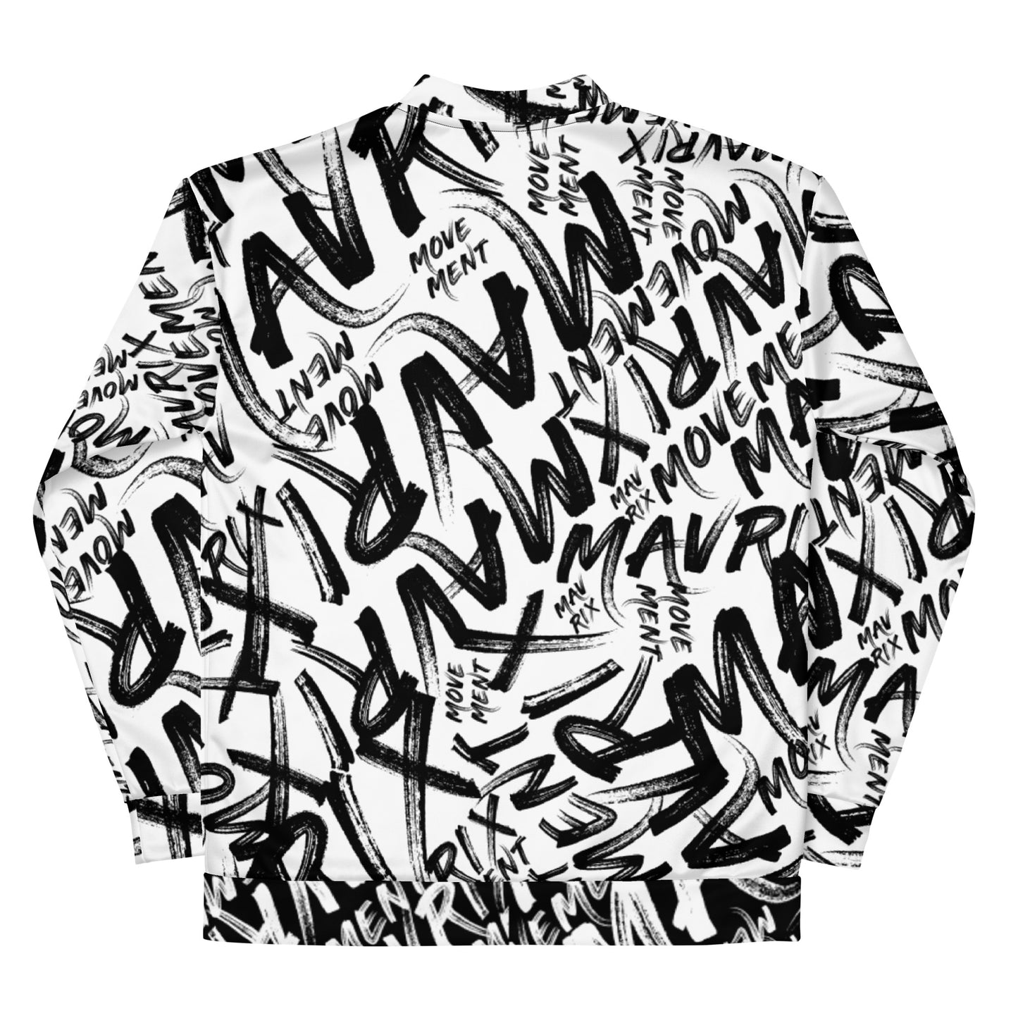 Mavrix Word-Art White Bomber Jacket