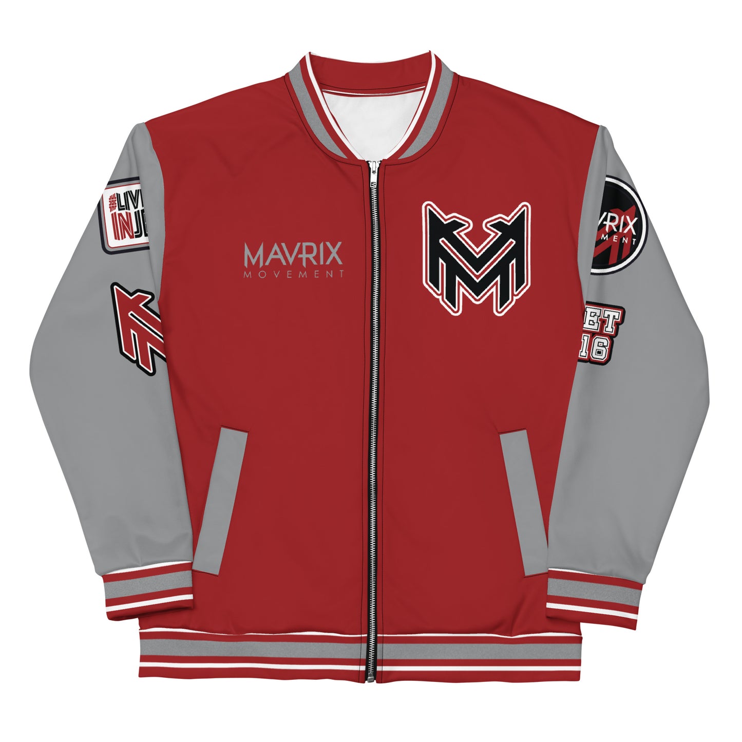 Mavrix Varsity Red Bomber Jacket