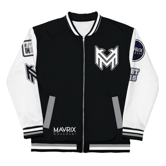 Mavrix Varsity Black Bomber Jacket