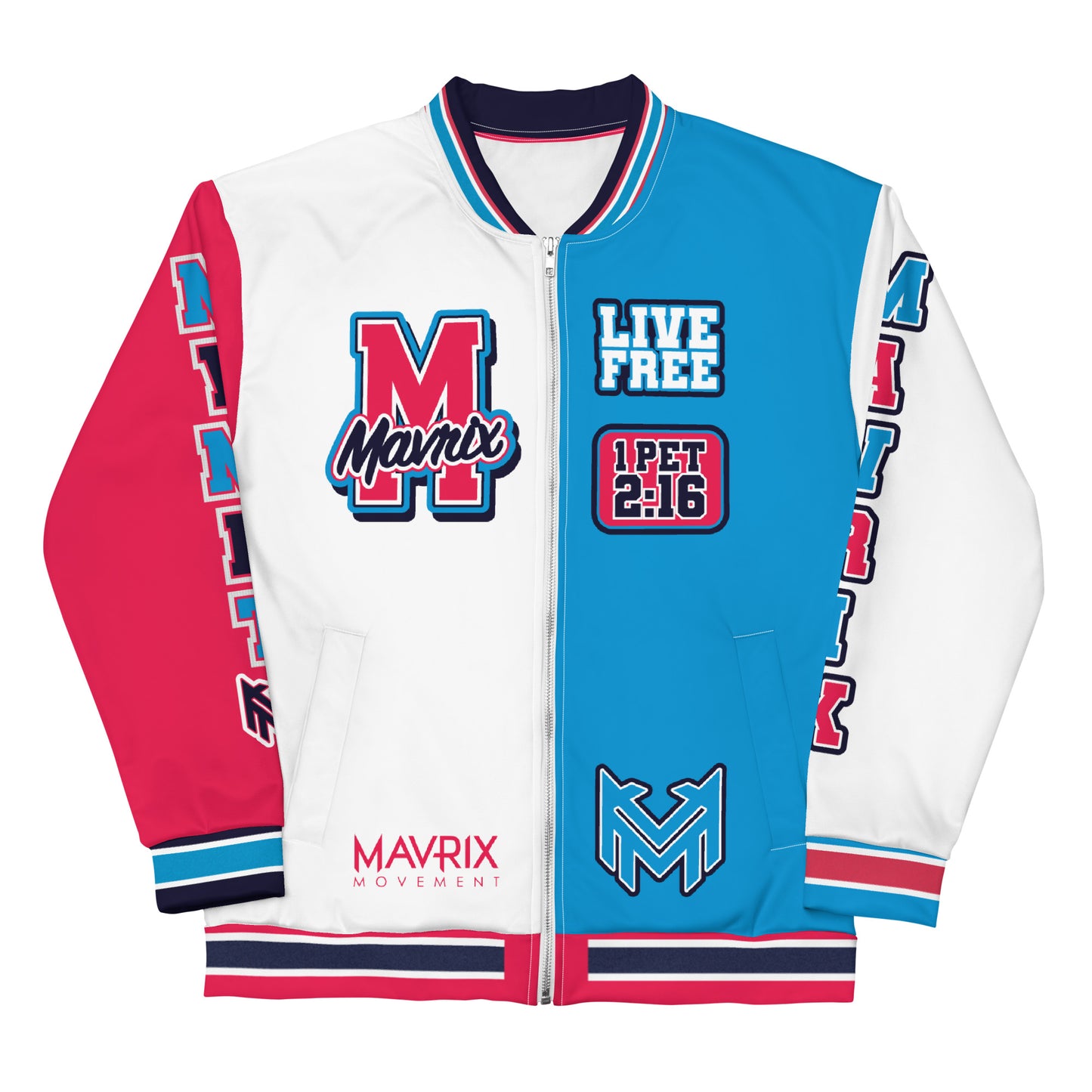 Mavrix Varsity Split Bomber Jacket