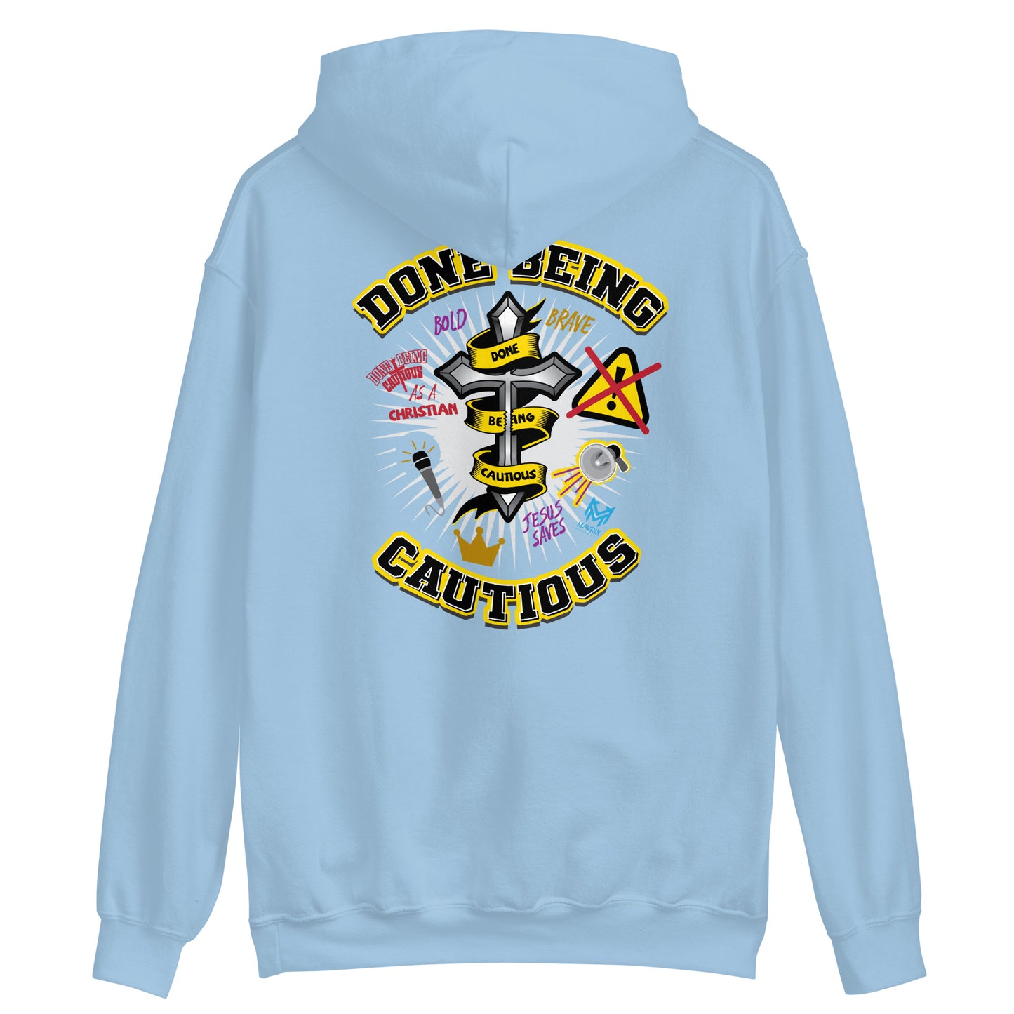 Done  Being Cautious - Cross Hoodie (7 colors)