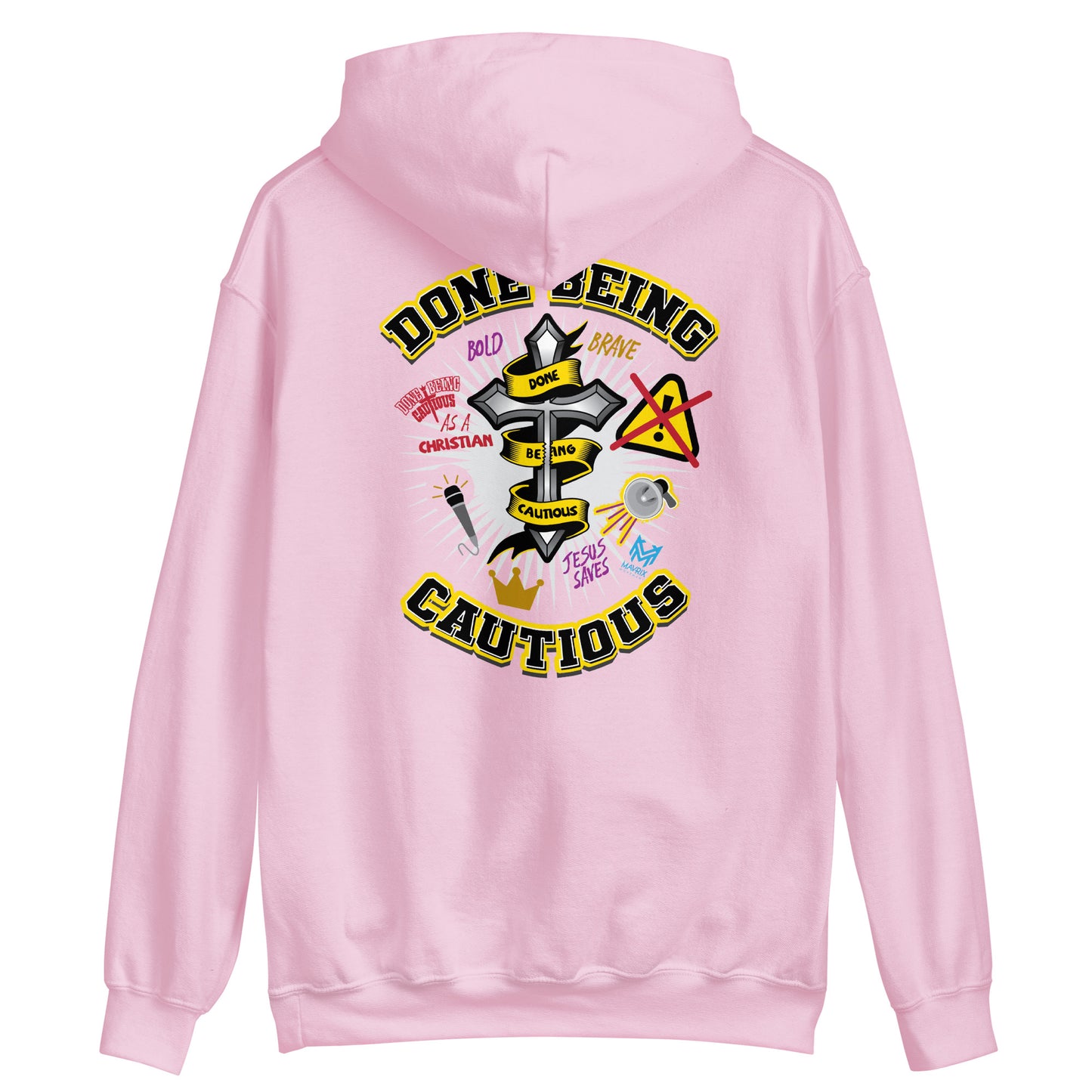 Done  Being Cautious - Cross Hoodie (7 colors)