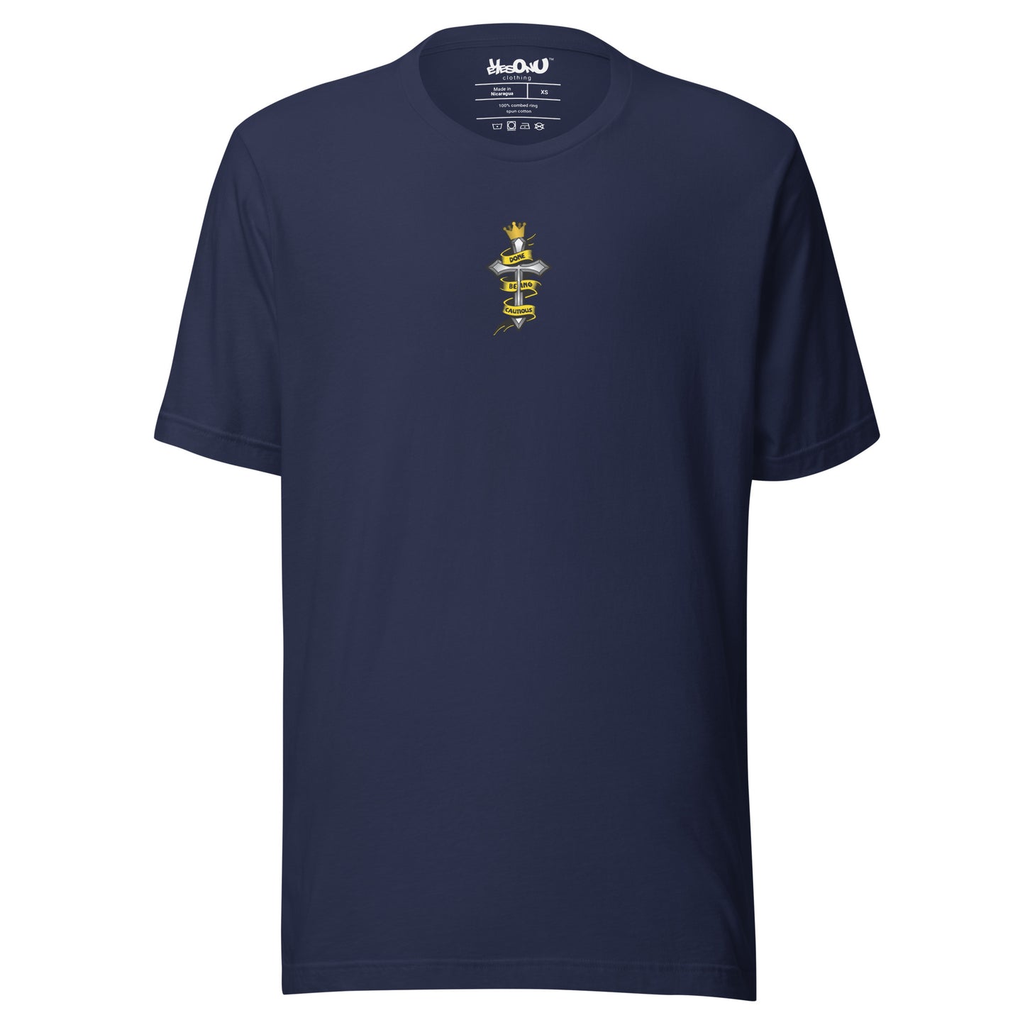 Done Being Cautious - Cross (2-sided) T-shirt (6 colors)