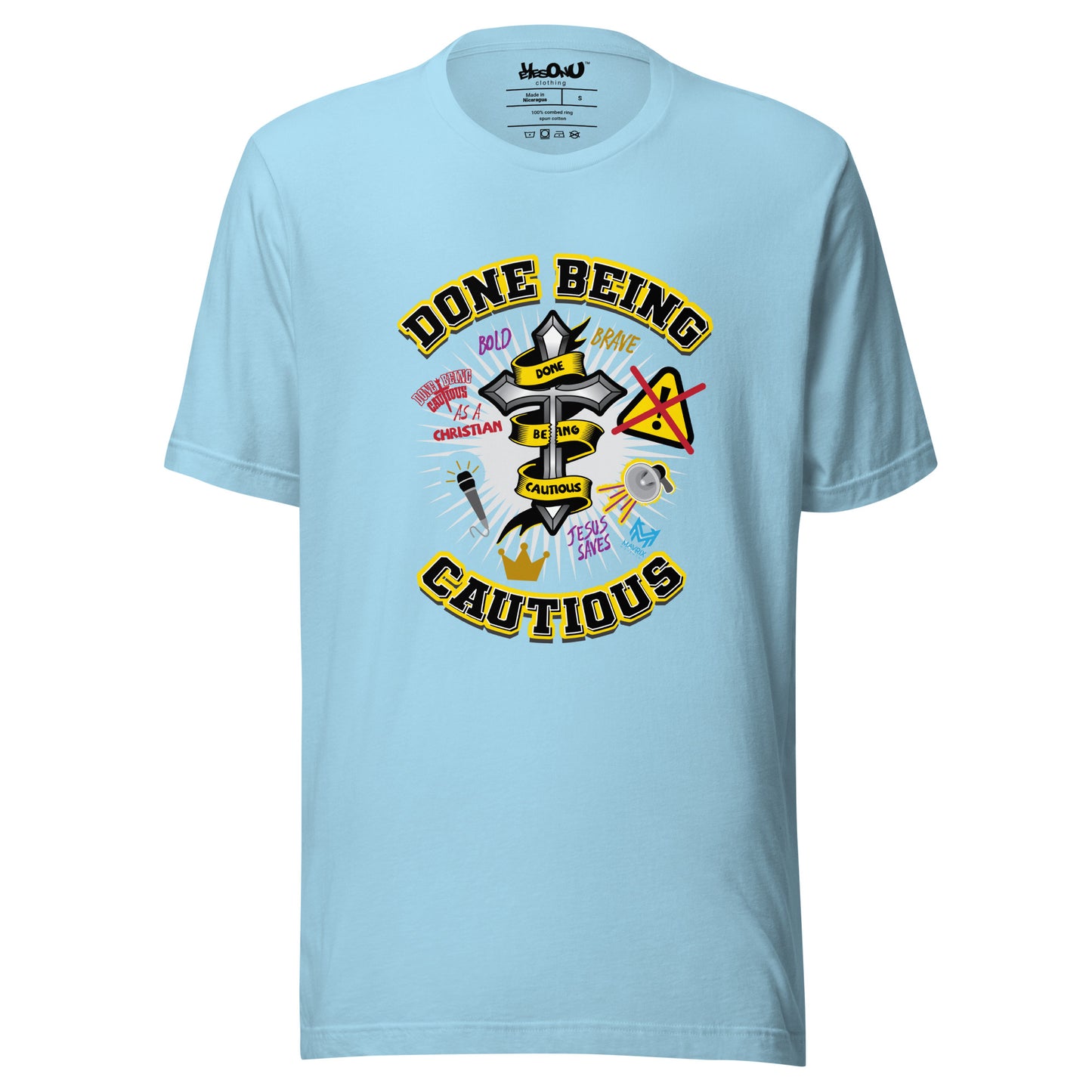 Done Being Cautious - Cross T-shirt (6 colors)