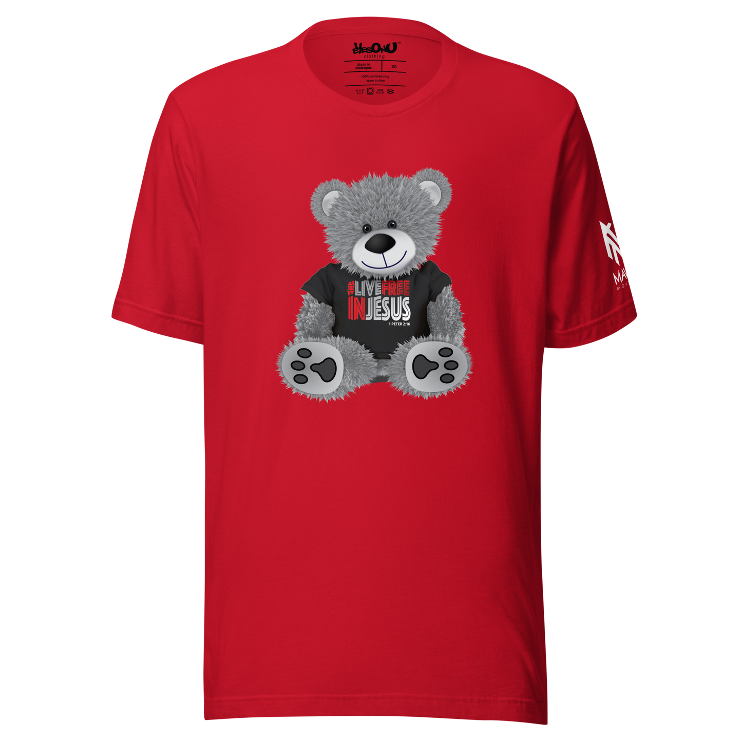 Live Free in Jesus Bear T-Shirt (4 colors)