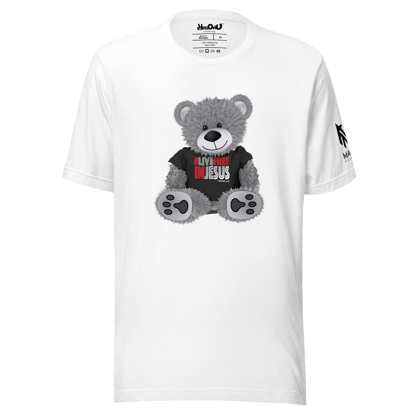 Live Free in Jesus Bear T-Shirt (4 colors)