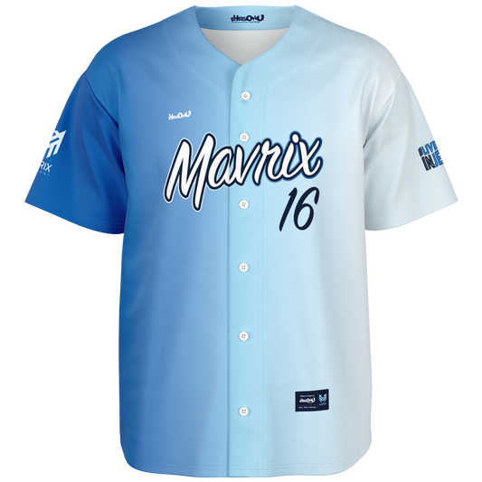 Mavrix Blue Gradient Baseball Jersey