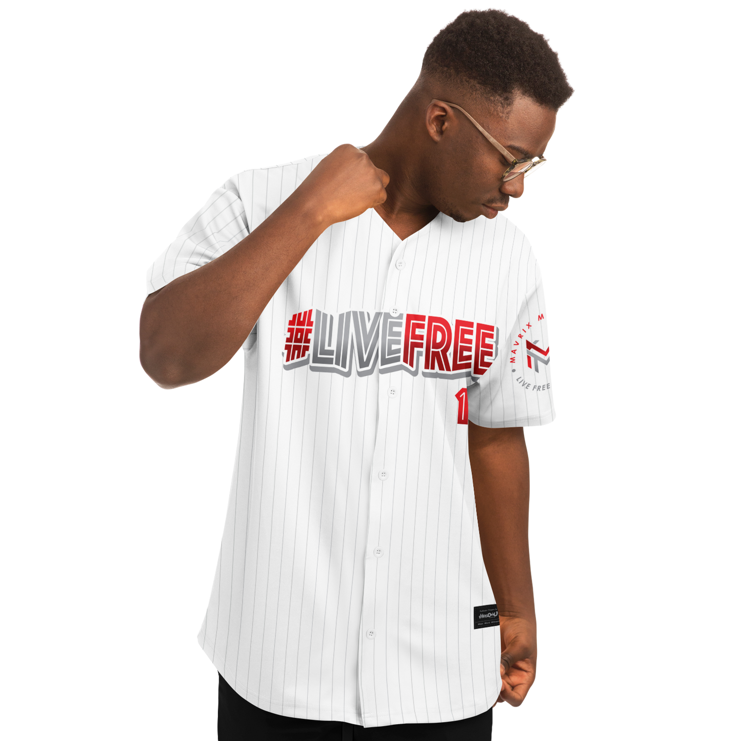 Mavrix #LiveFree Baseball Jersey