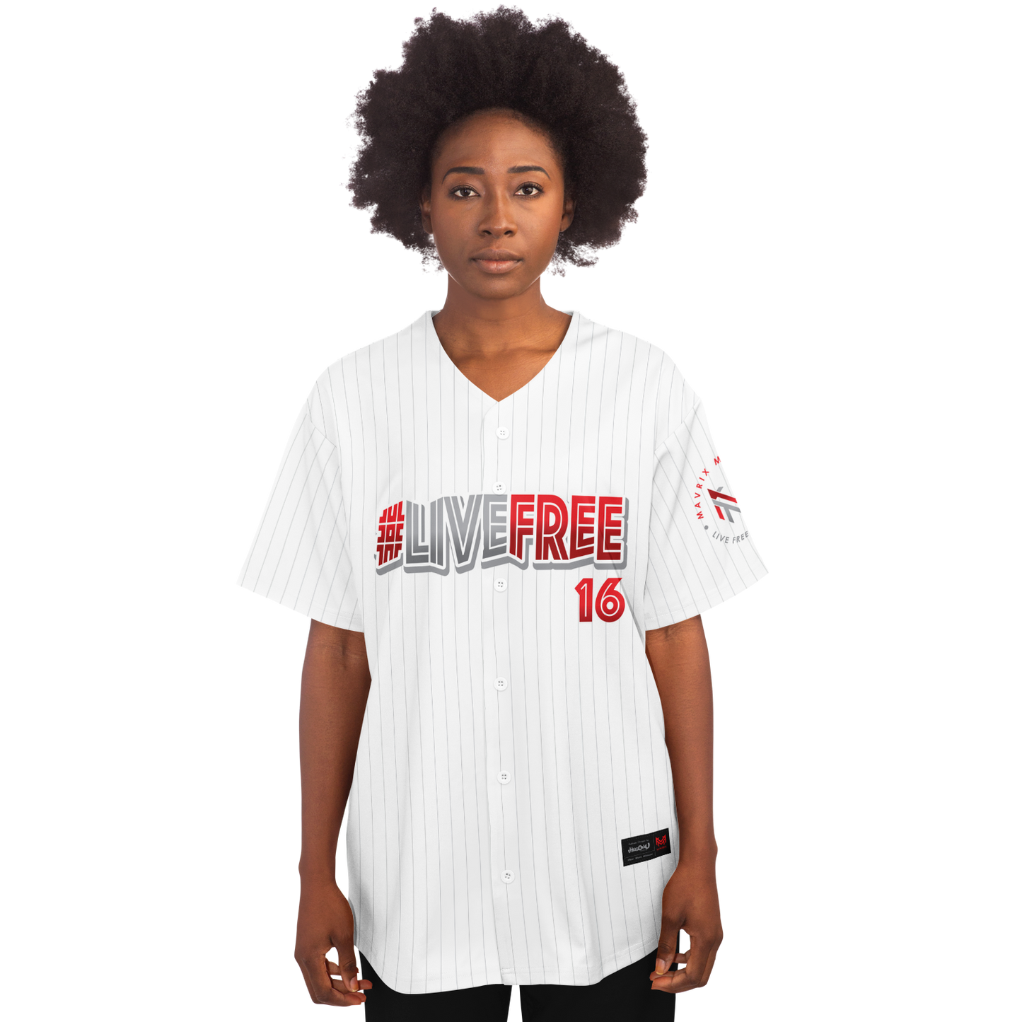 Mavrix #LiveFree Baseball Jersey