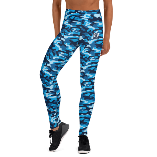 Mavrix Blue Camo Yoga Leggings