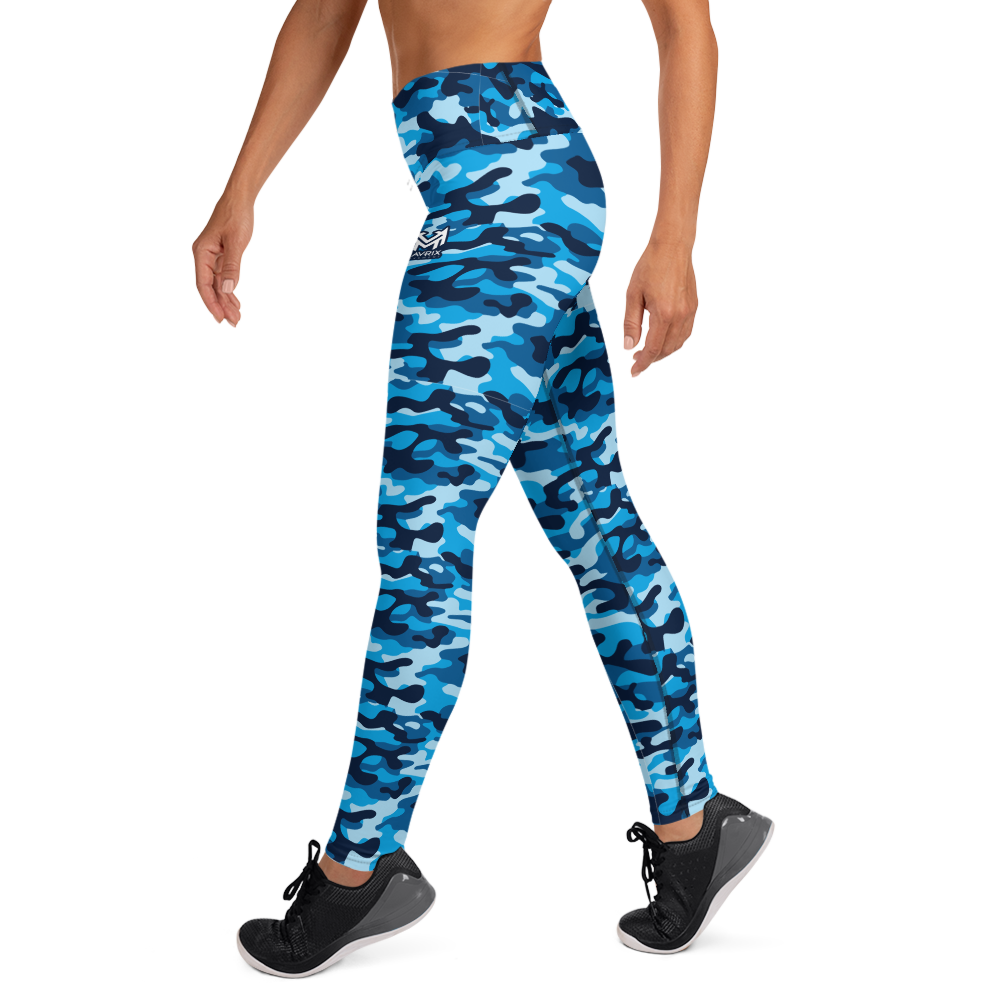 Mavrix Blue Camo Yoga Leggings