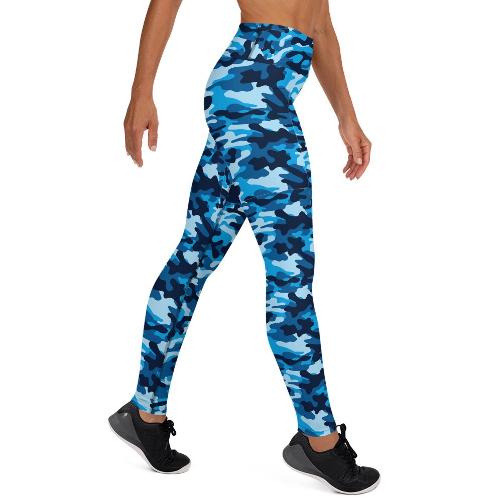 Mavrix Blue Camo Yoga Leggings