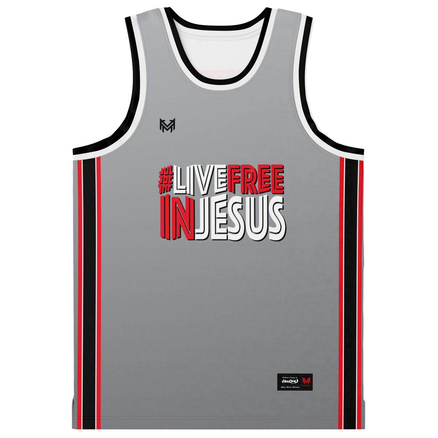 Mavrix LiveFreeInJesus - Basketball Jersey