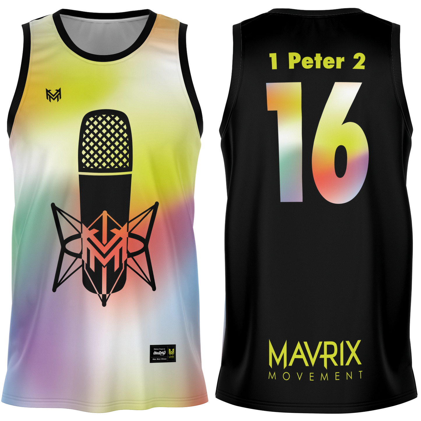 Mavrix Tie-dye Split - Basketball Jersey