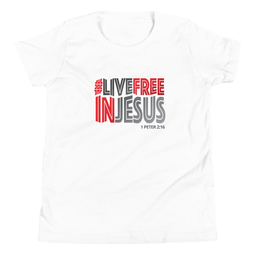 #LIVEFREEINJESUS - Youth T-Shirt (4 colors)